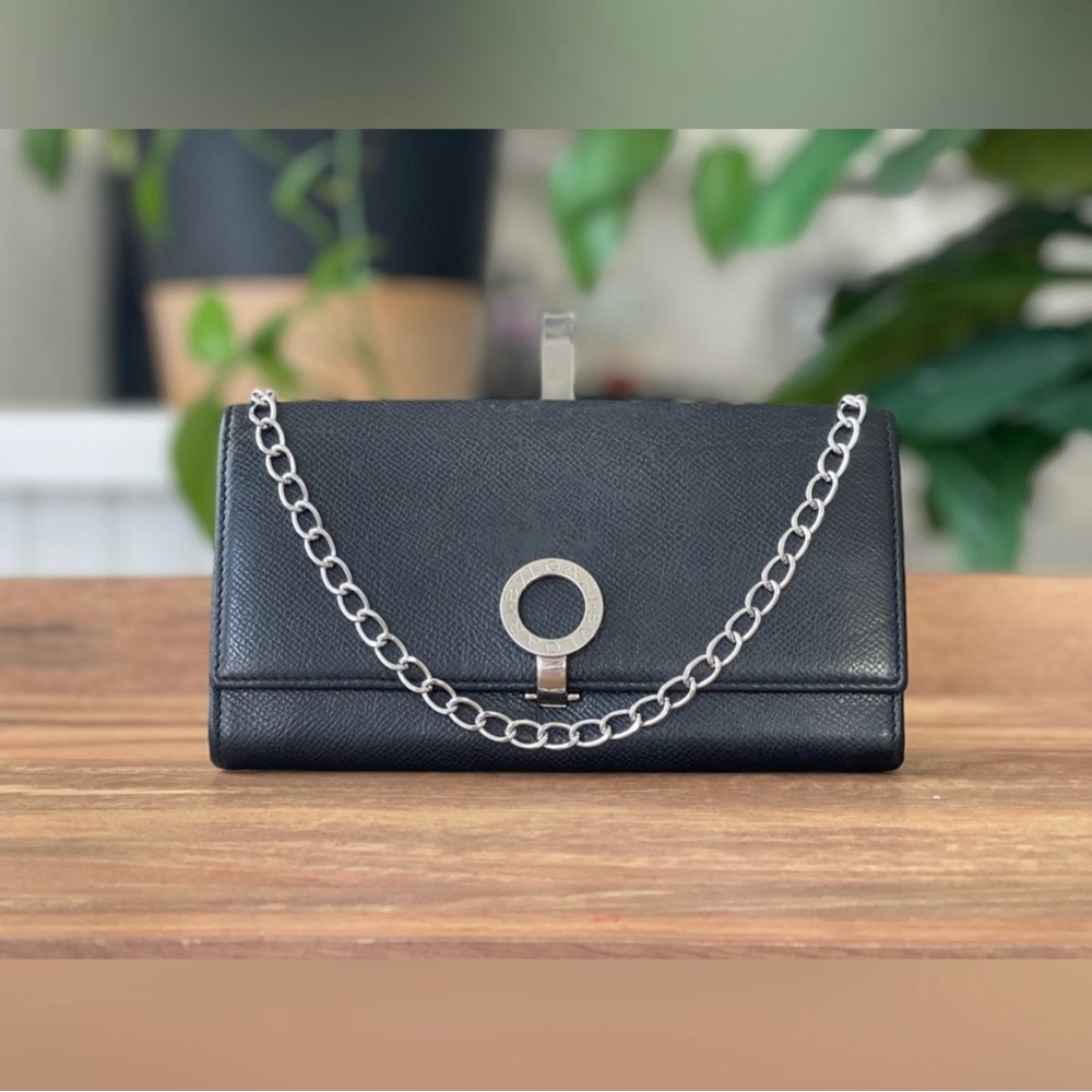 Authentic BVLGARI Leather Bifold WOC, COA